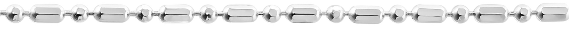 Sterling Silver Diamond Cut Cylinder Bead 3+1 Chain 