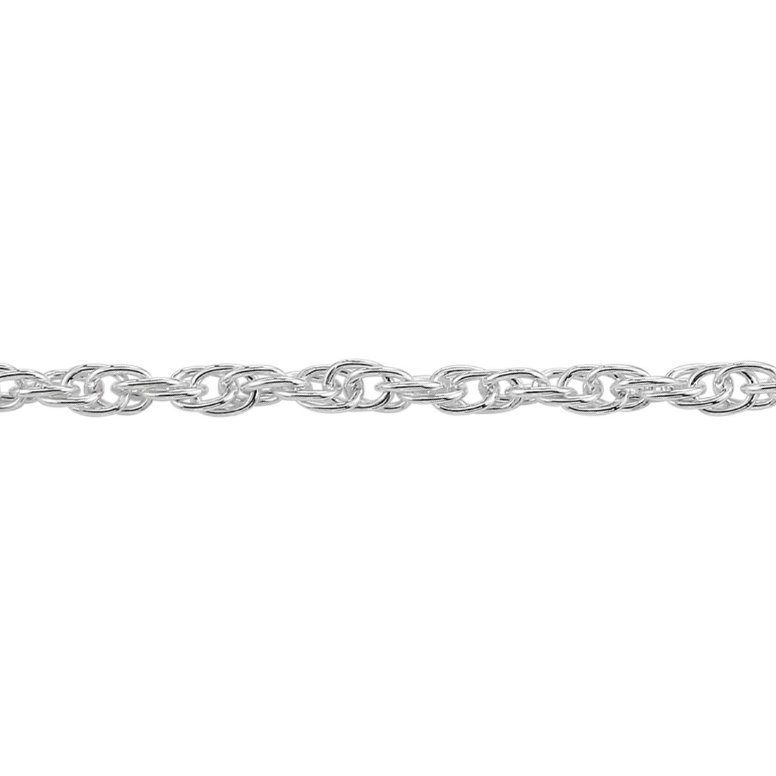 Sterling Silver Loose Rope Prince of Wales Chain Necklace