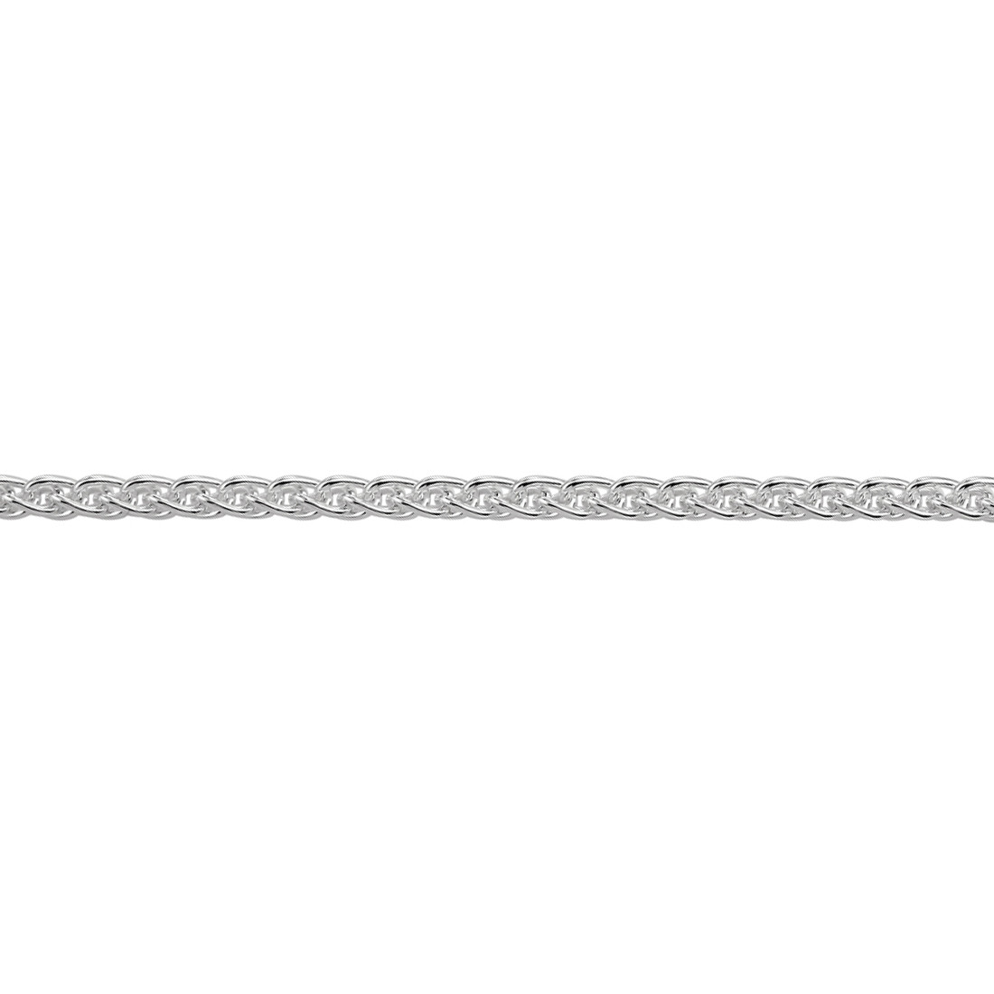 Sterling Silver Spiga Wheat Chain Necklace