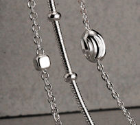 Sterling Silver Chains with Beads Necklaces
