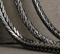Sterling Silver Foxtail Chain Necklaces